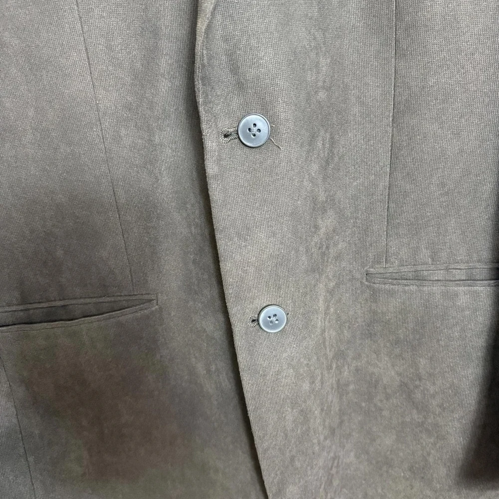 Via Europa Men's Brown Sport Coat Blazer Look Macy's Exclusive - 44R Microfiber